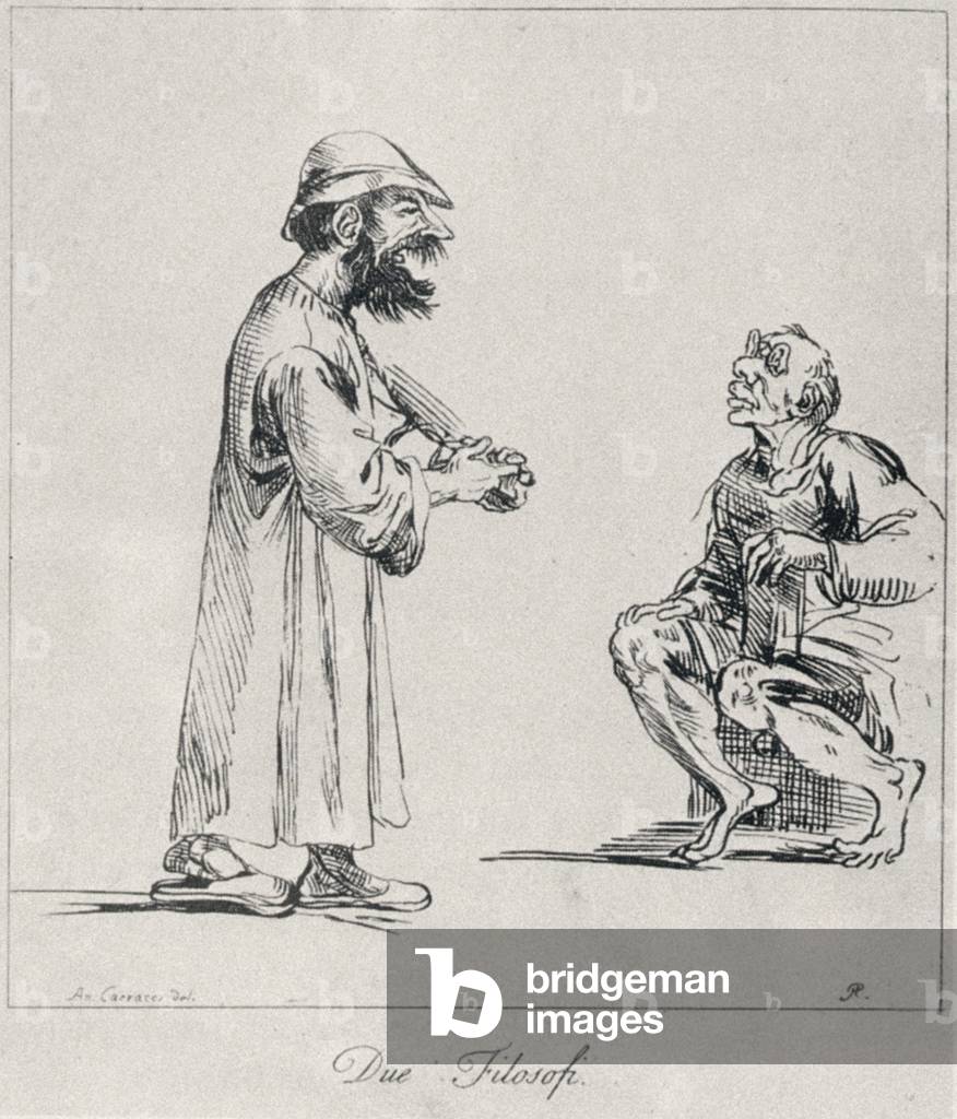 Two Philosophers, engraved by Arthur Pond, 1739 (engraving)