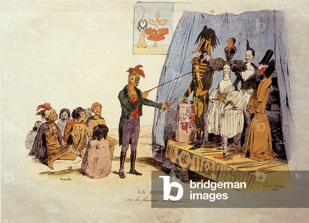 La revanche ou les Français du Missouri, 1829 (colour lithograph)