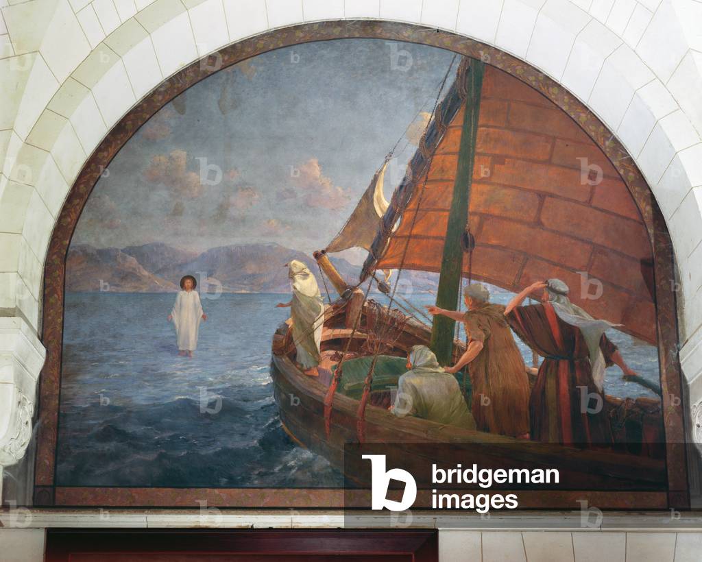 Christ walking on water, 1917 (fresco)