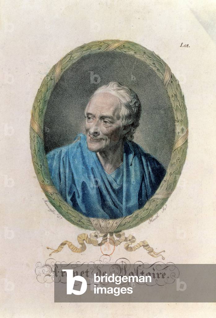 Francois Marie Arouet de Voltaire (1694-1778) engraved by James Heath (1757-1834) (coloured engraving)