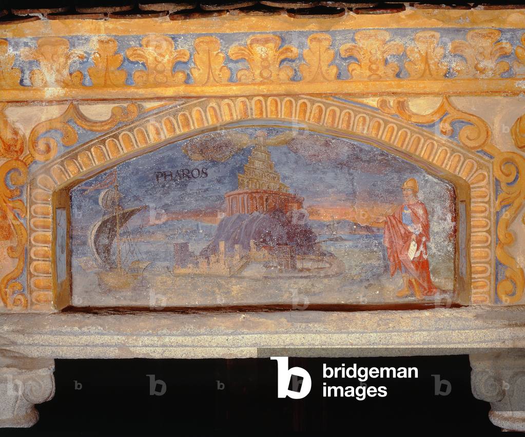 The Lighthouse of Alexandria, from 'The Well of the Wonders of the World' ('Pozzo delle Meraviglie'), 1669-73 (fresco)