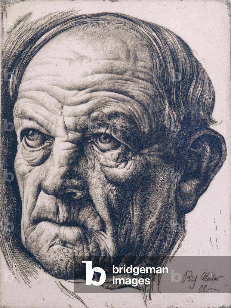 Sieland Head, 1908 (etching)