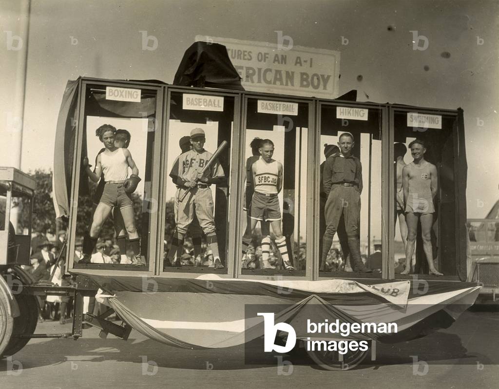 Exhibit from the San Francisco annual Boys Week Celebration, 1931 (b/w photo)