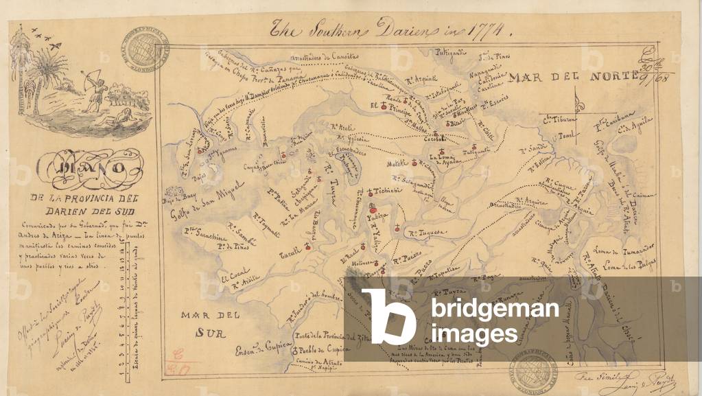 Plano de la Provincia del Darien, 1774 (colour litho)