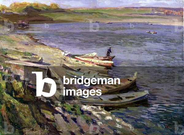 Banks of the River Oka, 1957 (oil on canvas)