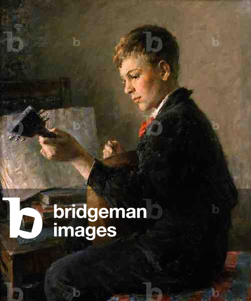 Boy with Balalaika, 1960 (oil on canvas)