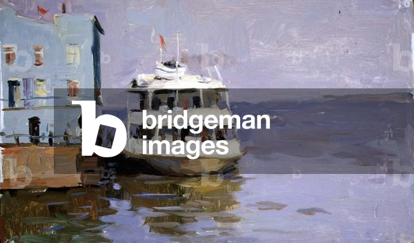 Boats on the Volga (oil on canvas)