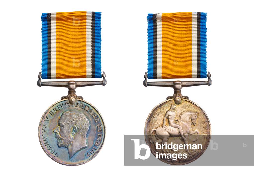 British War Medal, c.1919 (bronze with silk ribbon)