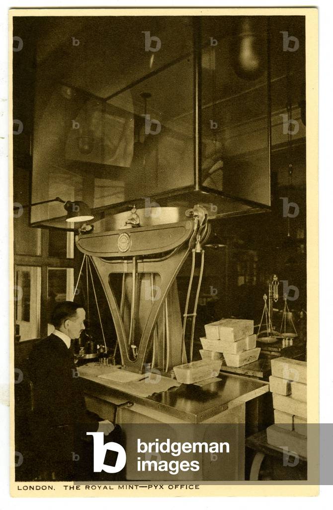 Pyx Office, The Royal Mint, c.1900-20 (litho)
