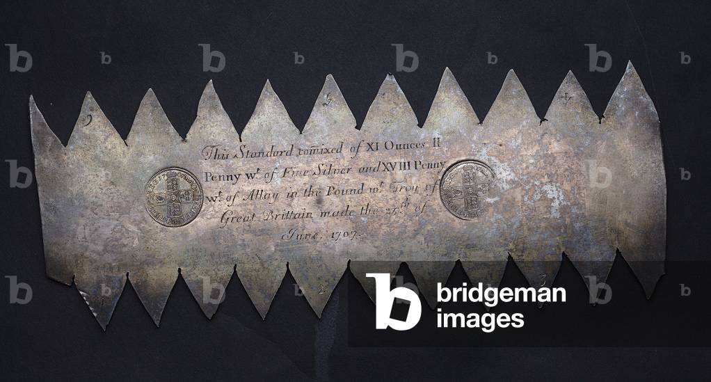 Silver trial plate, 1707 (silver)
