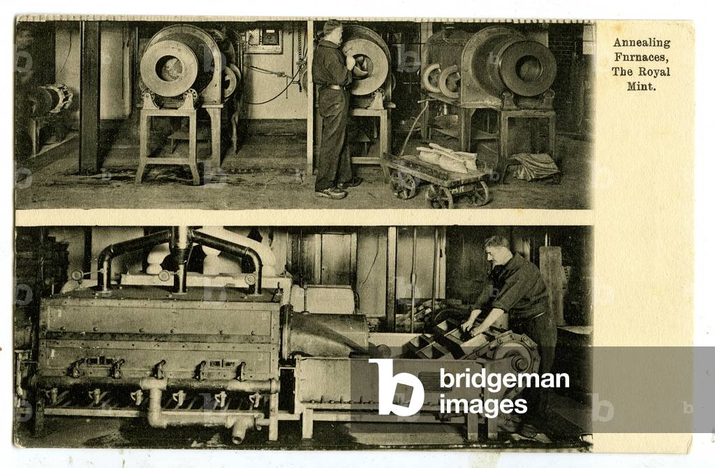 Annealing Furnaces, The Royal Mint, c.1900-20 (litho)