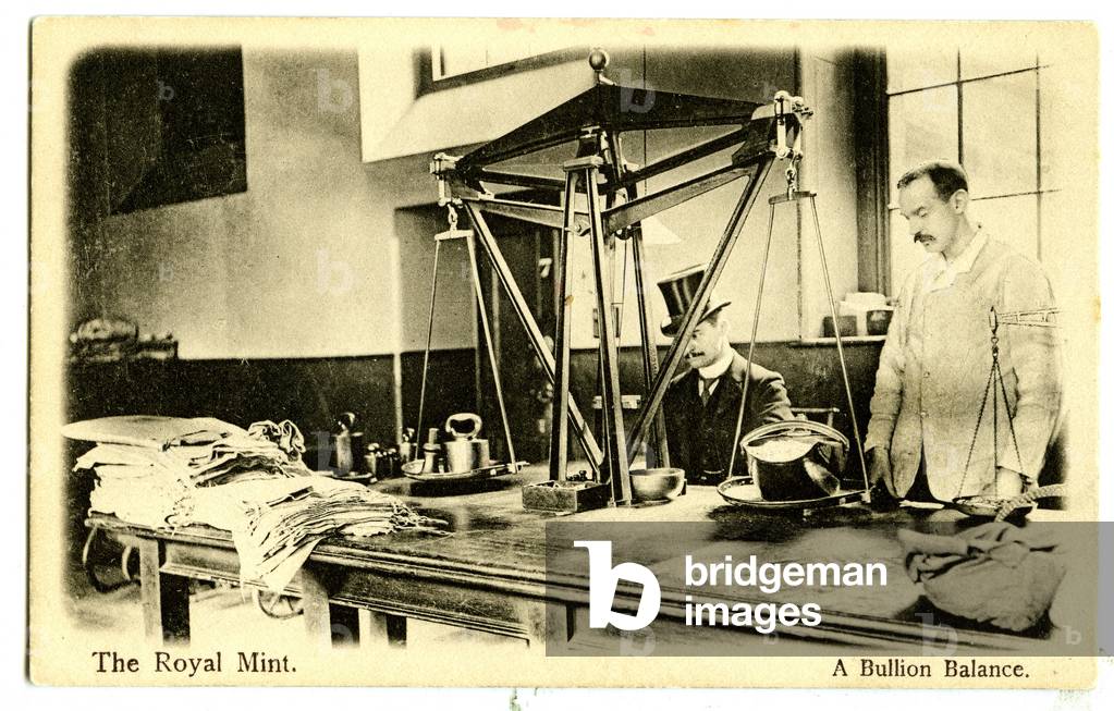 A Bullion Balance, The Royal Mint, c.1900-20 (litho)