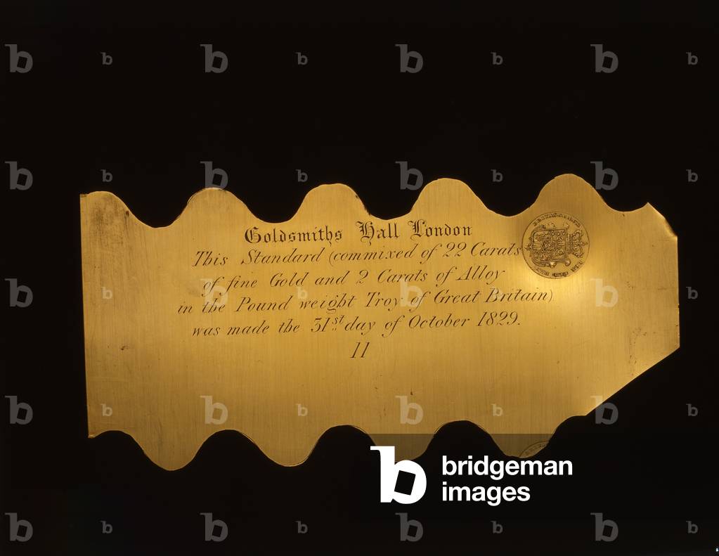 Gold trial plate, 1829 (gold)