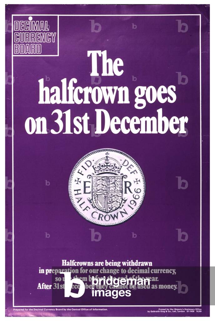 Decimalisation poster, issued by the Decimal Currency Board, c.1971 (colour litho)