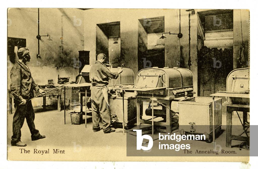 Annealing Room, The Royal Mint, c.1900-20 (litho)