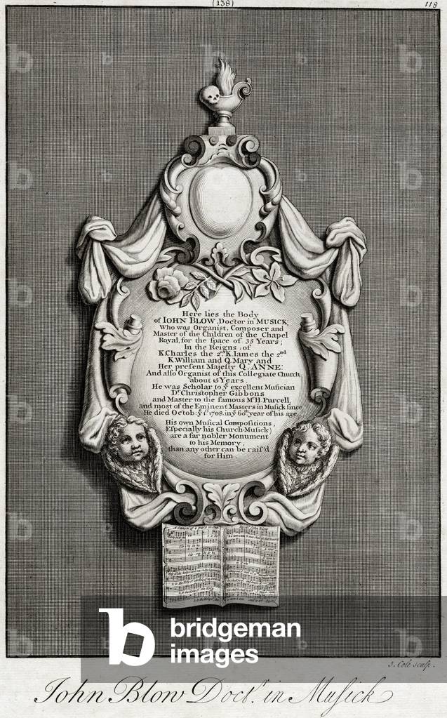 John Blow Memorial, Westminster Abbey.