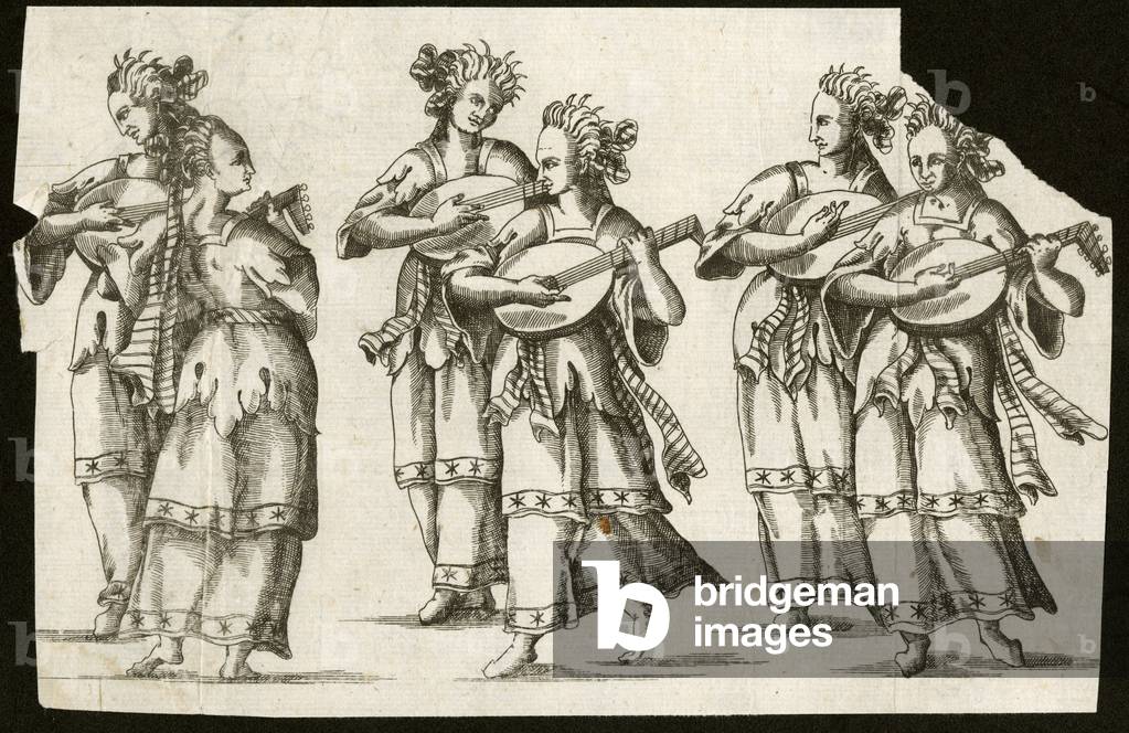 Women playing lutes