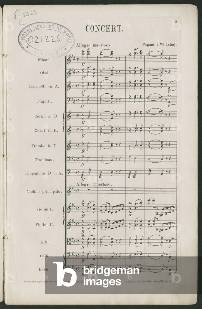 Paganini Violin Concerto No 1, op 6