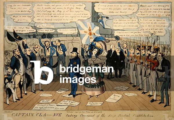 Immagine di Incisione "Capitano Cla - nce prendere il comando della nave", 1830 di Carl H. Heath