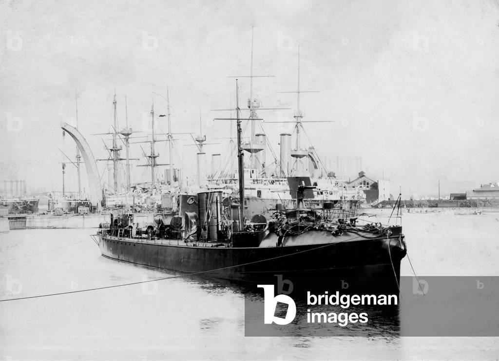 HMS Havock Anchored, c.1900 (b/w photo)