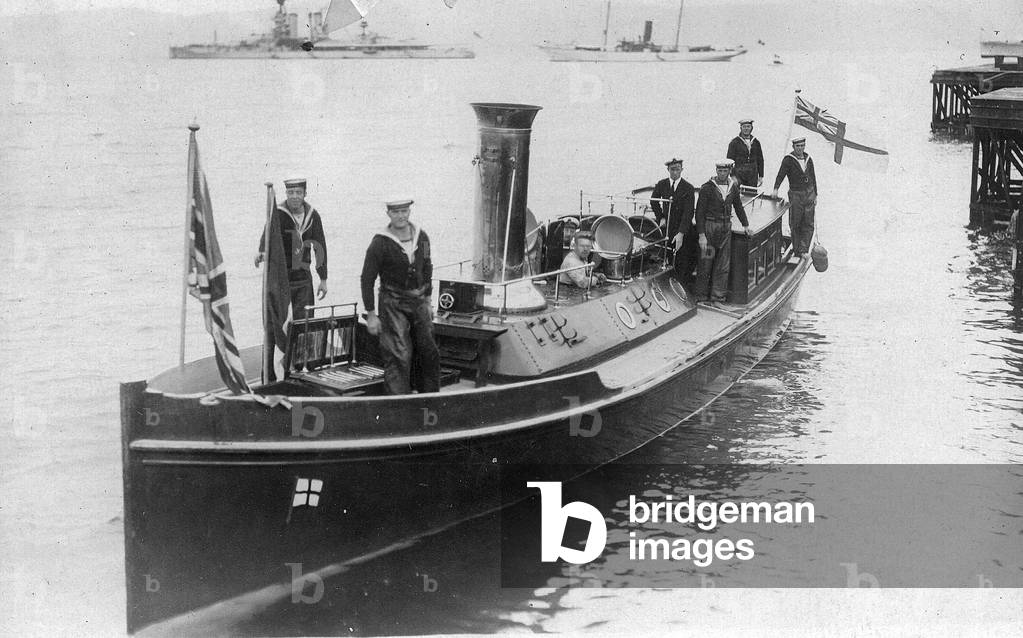 Picket Boat from HMS Royal Sovereign (b/w photo)