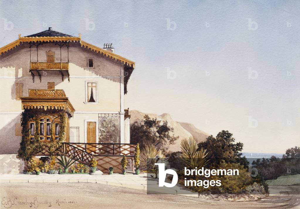 Menton: the Châlet des Rosiers, 1882 (w/c on paper)