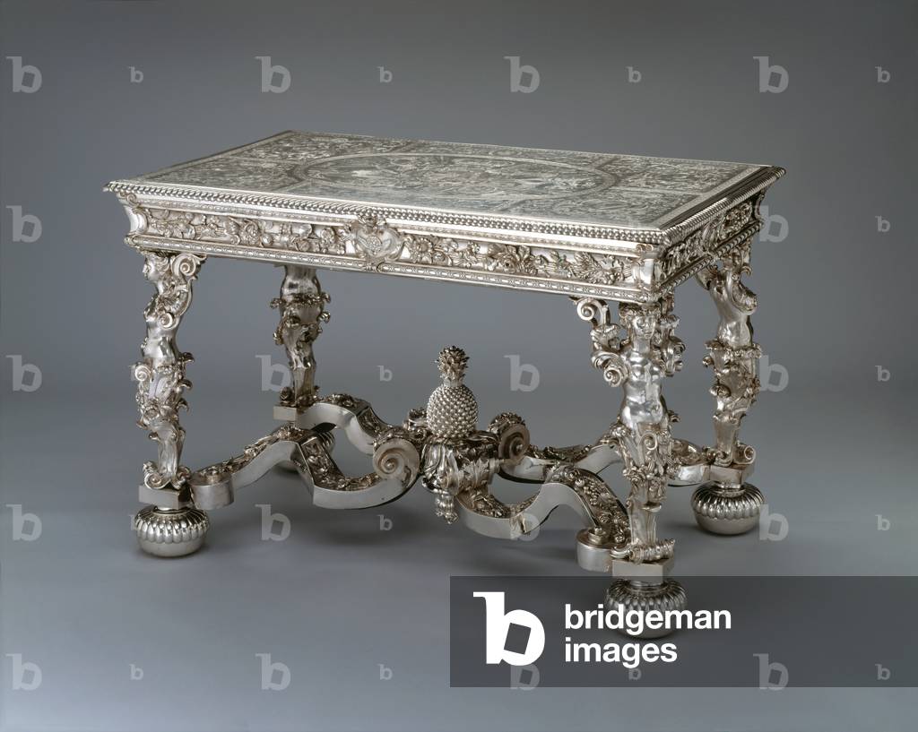 Side table, 1698-99 (silver & oak)