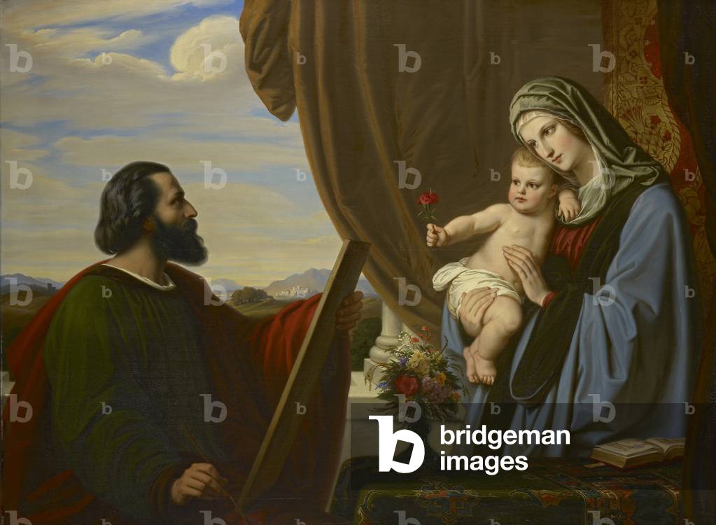 Saint Luke painting the Virgin, 1851 (oil on canvas)