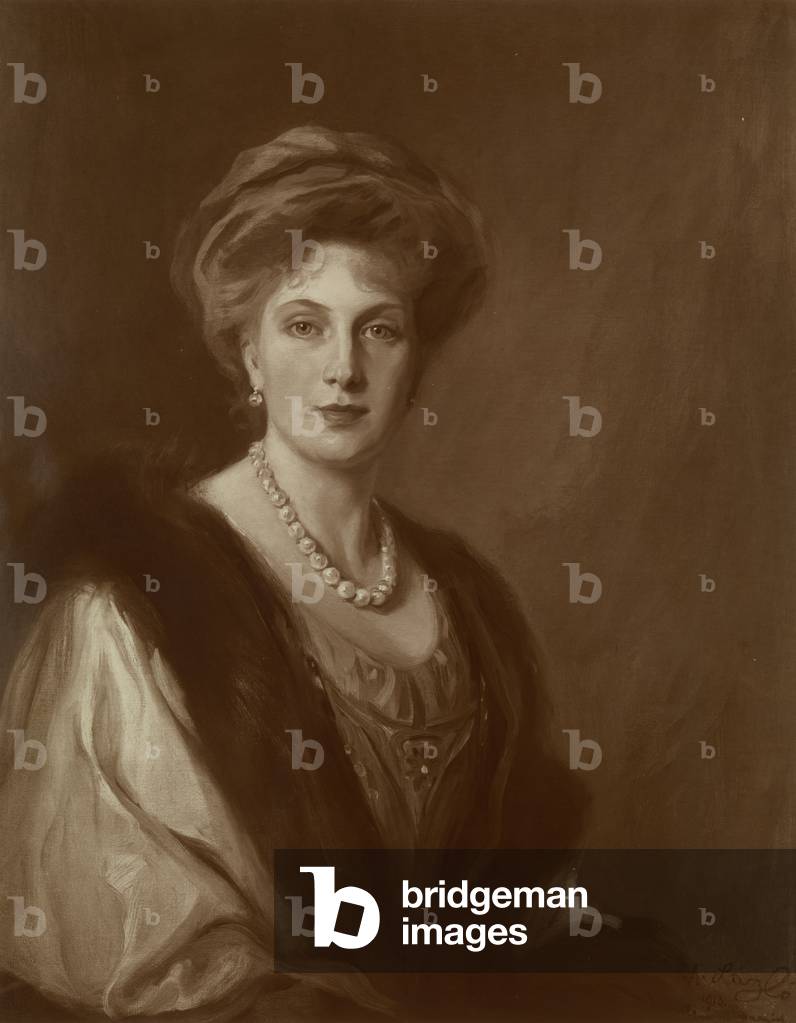 H.M. Victoria Eugéne, Queen of Spain, daughter of Prince Henry of Battenberg and Princess Beatrice of GB, 1910 (carbon print)