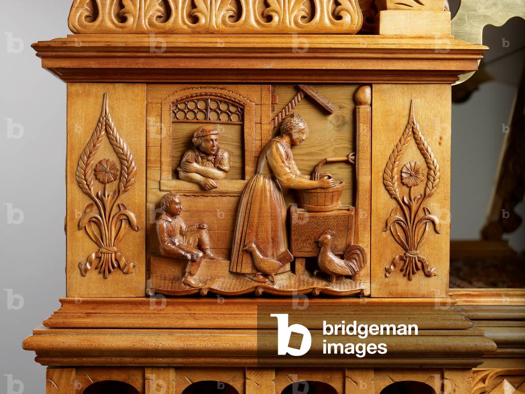 Writing table, 1851 (sycamore, birch, maple, lime, cedar, box, steel and brass)