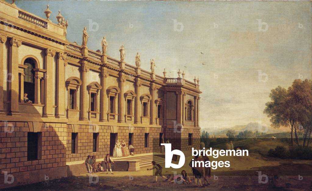 Capriccio con una vista di Burlington Casa, Londra, 1746 (olio su tela)