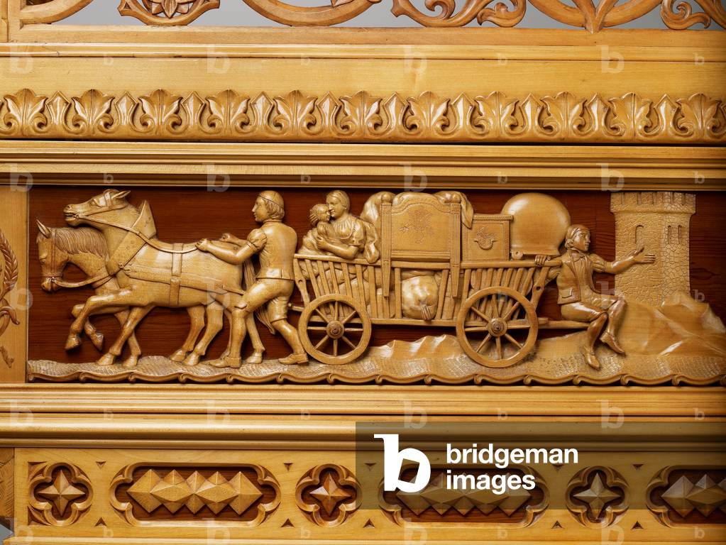 Writing table, 1851 (sycamore, birch, maple, lime, cedar, box, steel and brass)