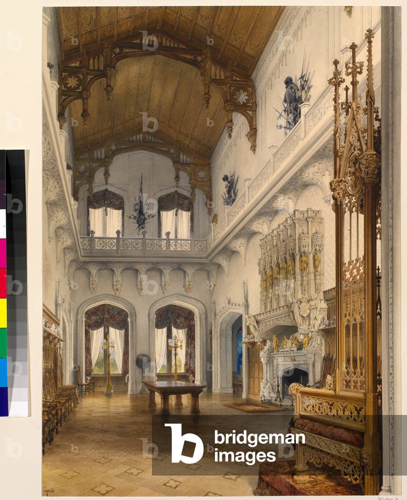 Schloss Babelsberg (w/c & bodycolour on paper)