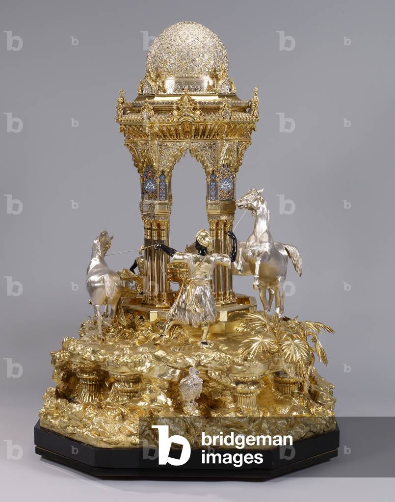 The Alhambra table fountain, 1852-53 (silver, parcel gilt, enamel)