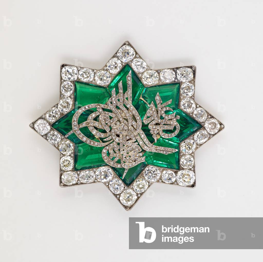Brooch, c.1838 (silver & gold with emeralds and diamonds)