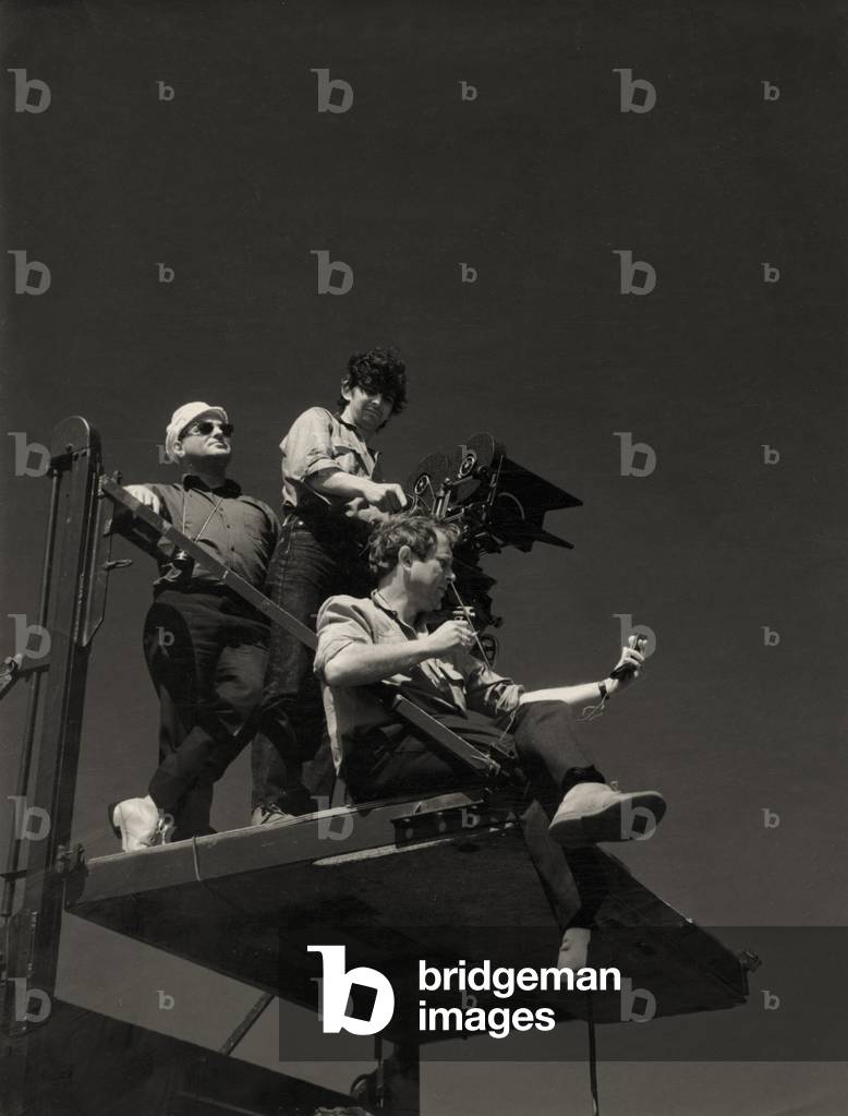 Nic Roeg on the set of 'The Man Who Fell to Earth', 1976 (b/w photo)