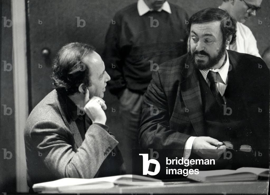 Luciano Pavarotti with Leo Nucci