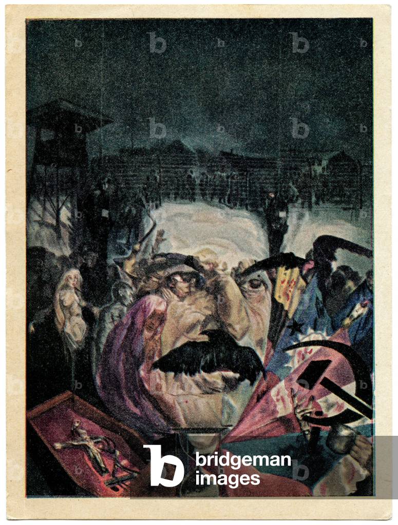 French Propaganda Postcard Satirising Iosif Stalin, early 1930s