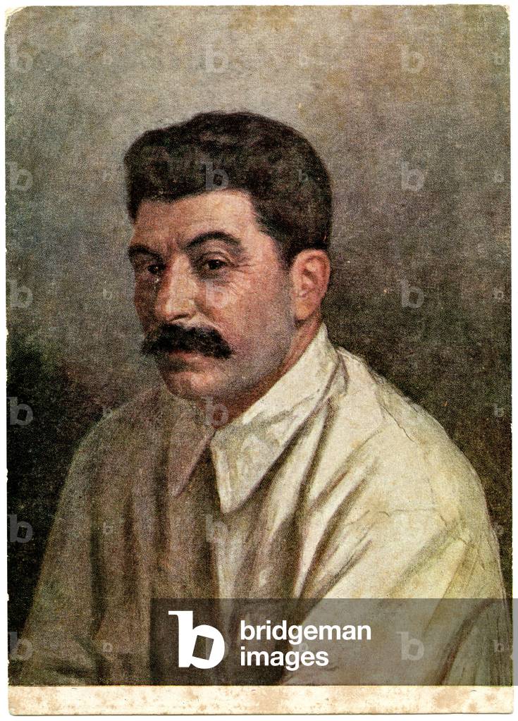Soviet Postcard With Portrait of Iosif Stalin, early 1930s