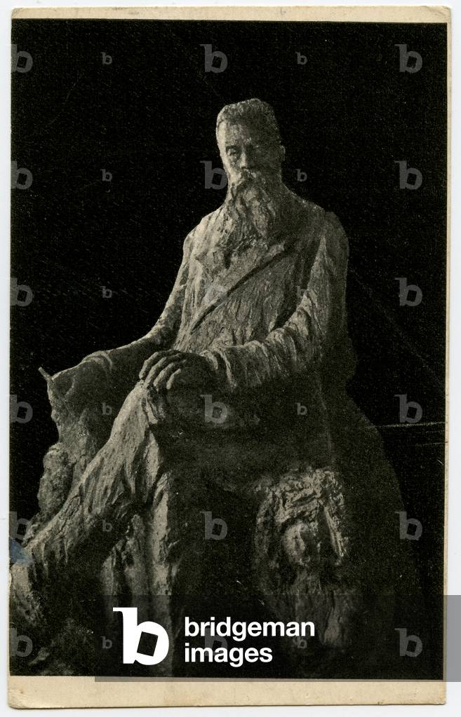 Soviet Postcard depicting Statue of the Russian Composer Nikolai Rimsky-Korsakov, erected in 1918 as part of Lenin's Plan for Monumental Propaganda