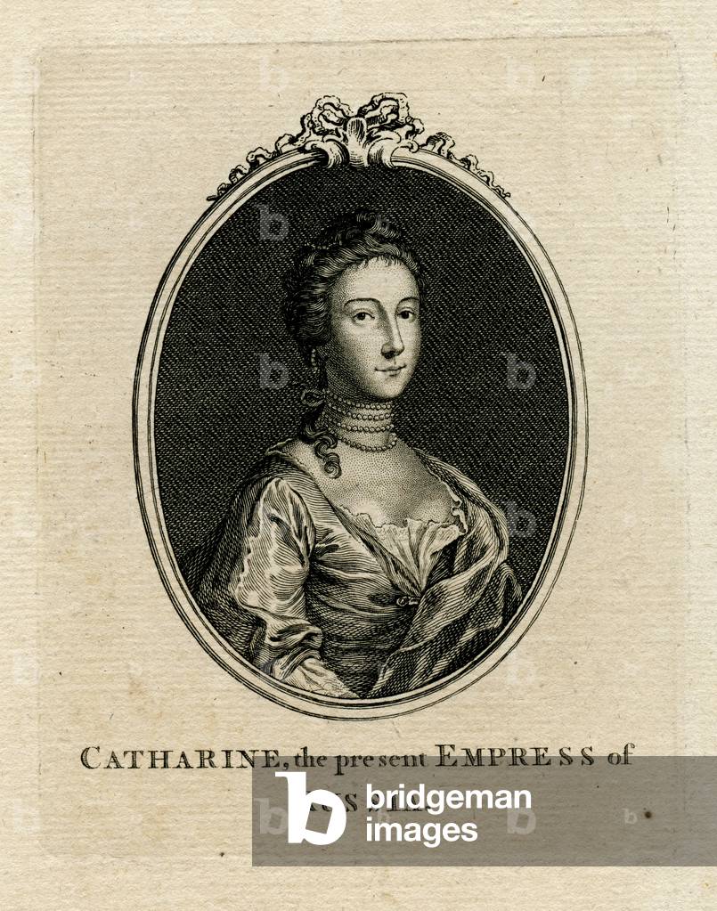 Portrait of the Russian Empress Catherine the Great, 18th century (etching)