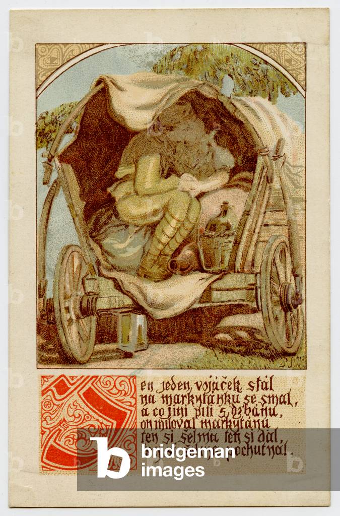 Czechoslovak Legion Propaganda Postcard published during the Russian Civil War, 1920