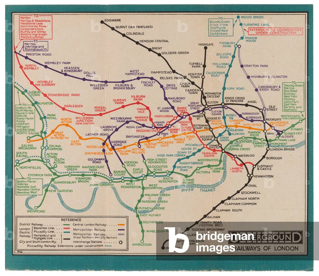 London Underground Pocket Map, c.1931