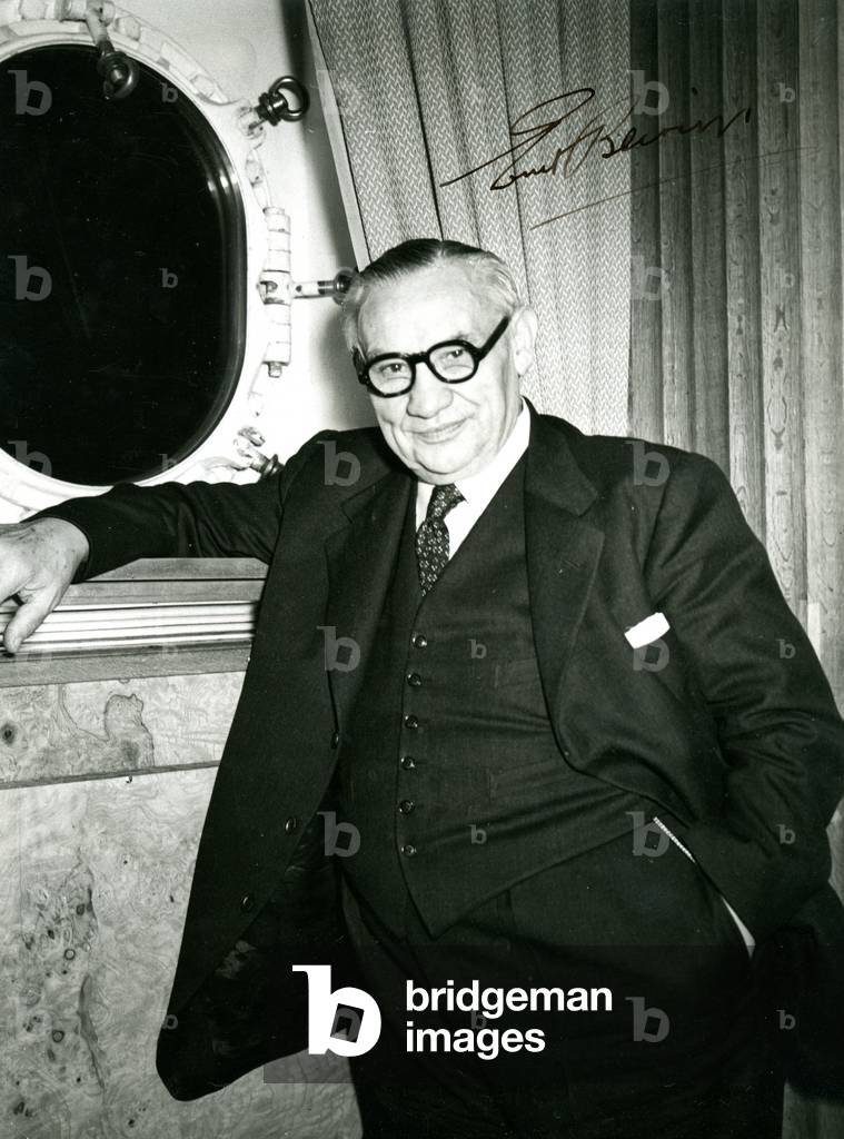 Signed Photograph of British Foreign Secretary Ernest Bevin, 1950 (b/w photo)