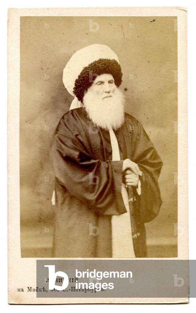 Carte de Visite of Imam Shamil, photo by Levitskii Studio, c.1890 (b/w photo)
