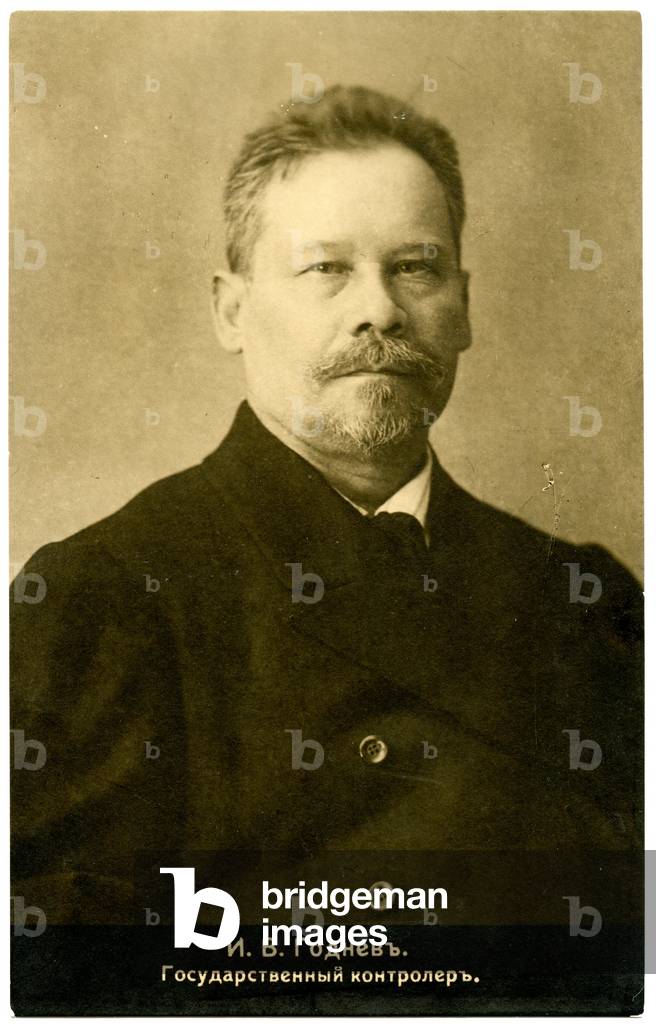 Russian Postcard Depicting Provisional Government State Controller Ivan Vasilievich Godnev, 1917 (postcard)
