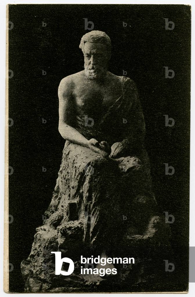 Soviet Postcard depicting Statue of the French Writer Victor Hugo, erected in 1918 as part of Lenin's Plan for Monumental Propaganda
