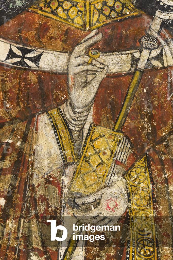 Detail of the triptych with schedule depicting San Cataldo, Crypt of the Cathedral