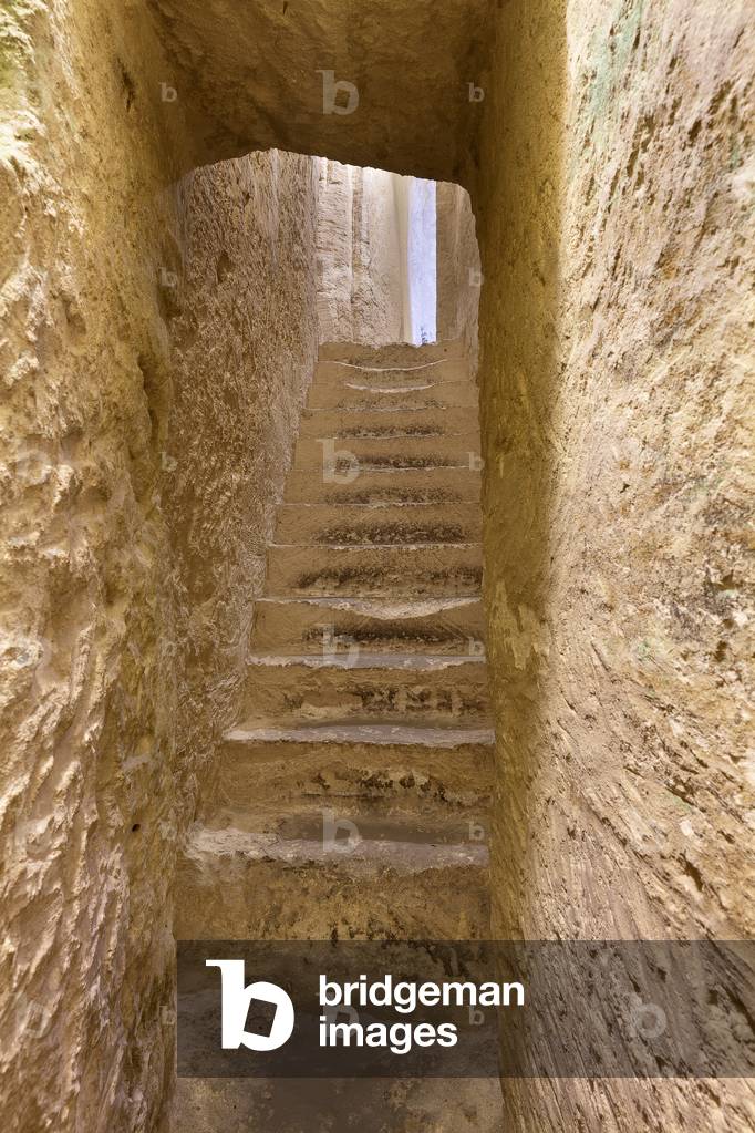 Underground cemetery at the rock-cut Church of San Pietro Barisano, Matera, Italy (photo)
