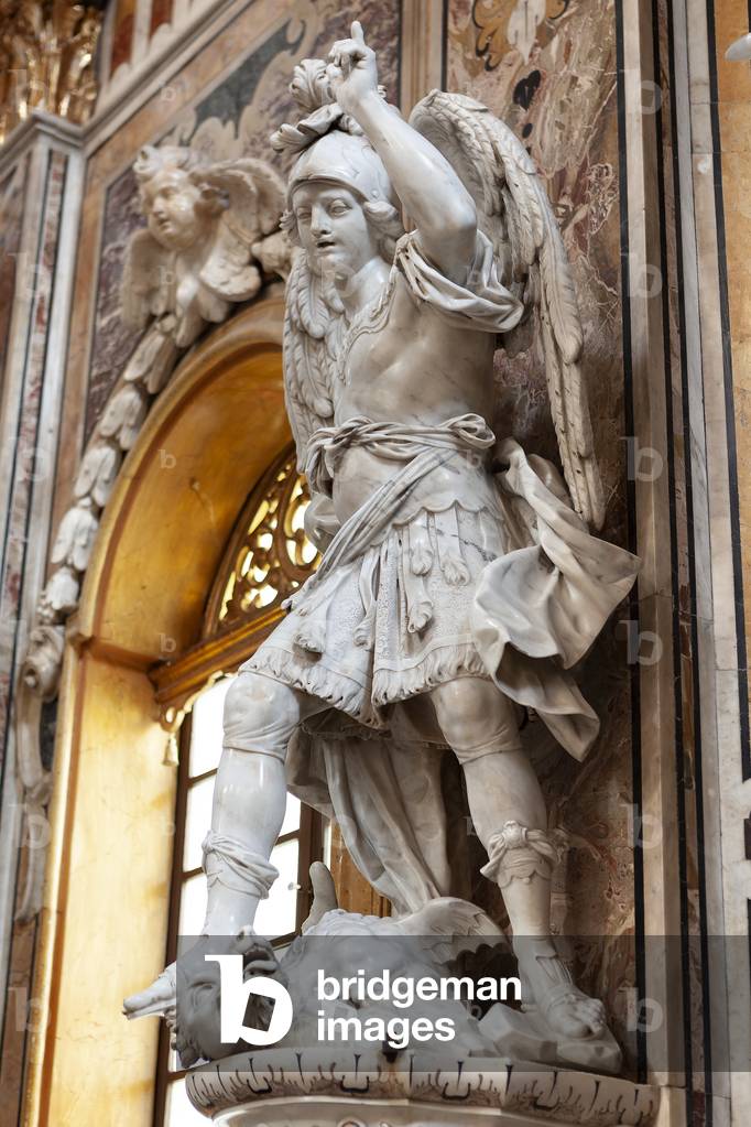 San Michele by G.Sanmartino 1751-1752, Basilica Co-cathedral Maria S. della Madia, Monopoli, Bari, Italy (photo)